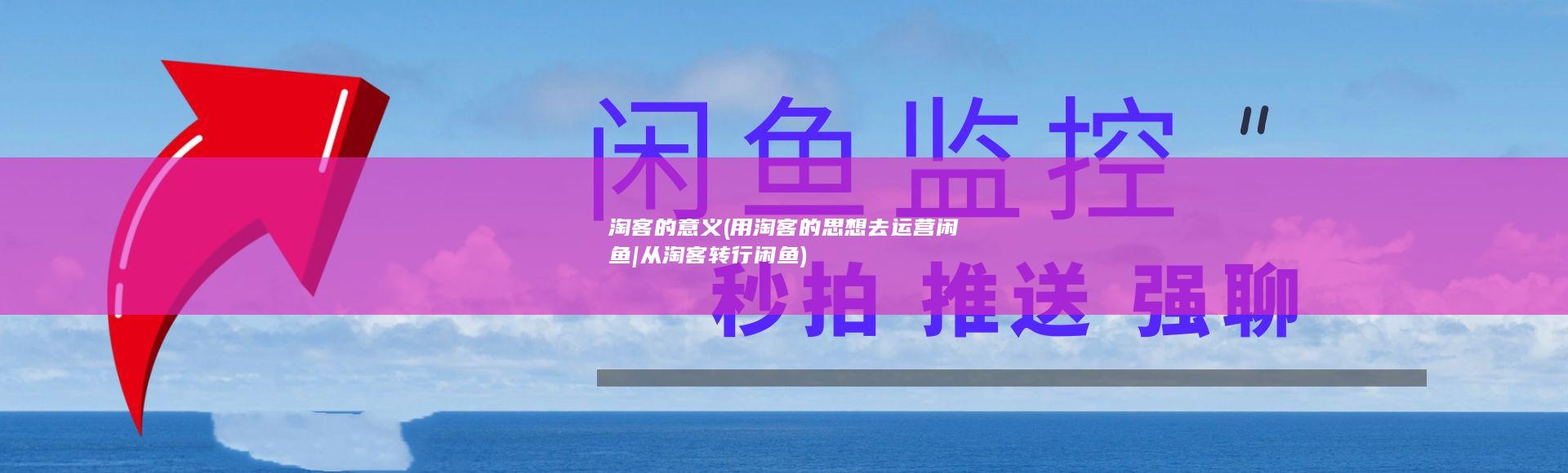 淘客的意义 (用淘客的思想去运营闲鱼|从淘客转行闲鱼)