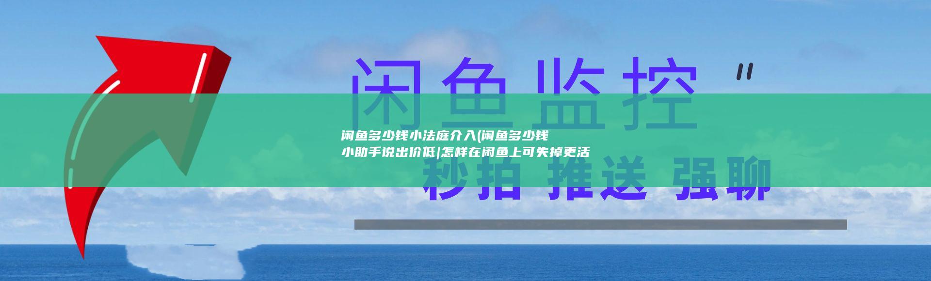 闲鱼多少钱小法庭介入 (闲鱼多少钱小助手说出价低|怎样在闲鱼上可失掉更活动的它的多少钱)