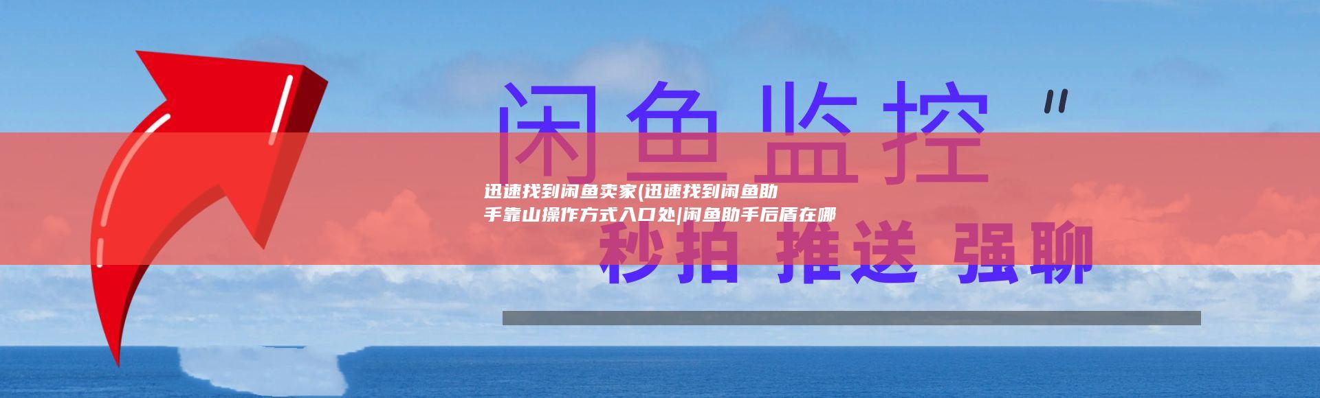 迅速找到闲鱼卖家 (迅速找到闲鱼助手靠山操作方式入口处|闲鱼助手后盾在哪儿)